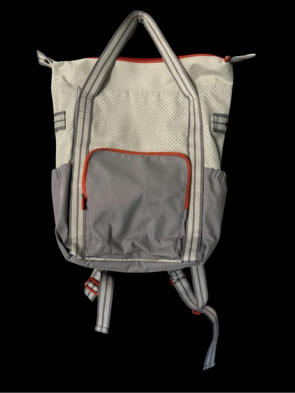 thirty-one Gray, White and Orange Trim Backpack